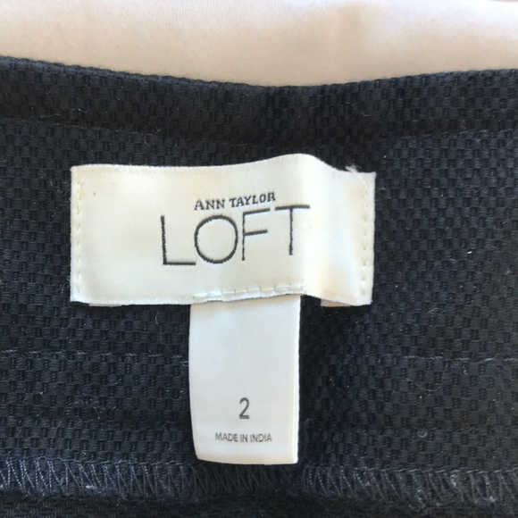 Ann Taylor Loft Black Cotton Blend Skirt Size 2 - Picture 6 of 10